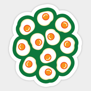 Eggs | Cute | Green Sticker